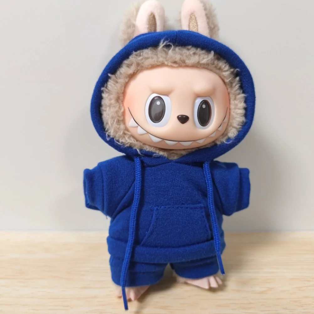 【LABUBU】パーカー服【６点セット】 Labubu Hooded Sweatshirt & Pants Set - Trendy 15/17cm Doll