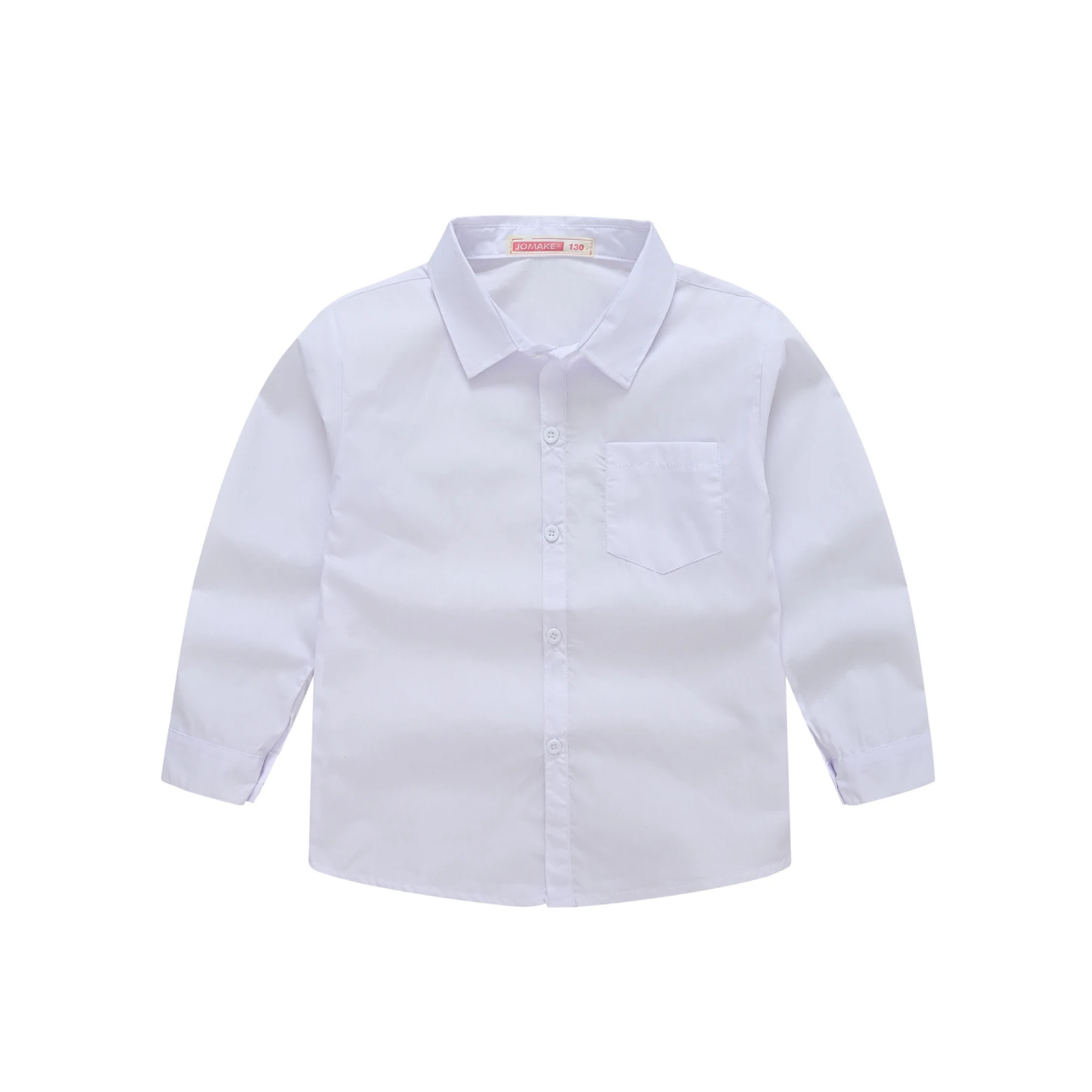 Children's shirt spring and autumn boys and girls suit collar shirt Children's pure color long sleeve kids shirts boys shirts