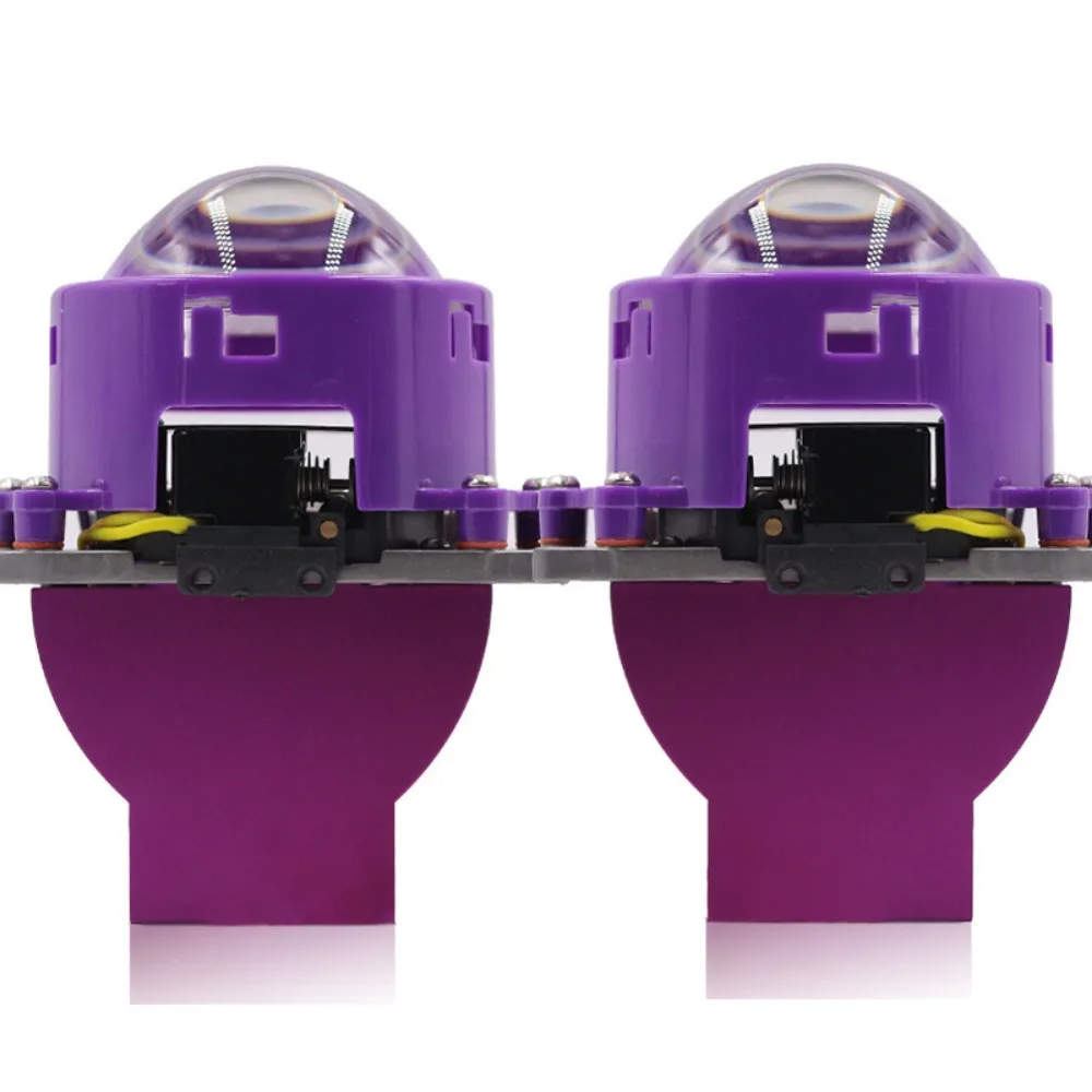 

Professional Grade Turbo Mute Fan 12V 65W 6000K Car LED Headlight Lens Projector with 2 Reflectors