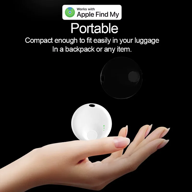 Mini Smart Tag Bluetooth Pet Tracker Works with Apple Find My (iOS Only) Item GPS Locator for Key, Luggage, Backpack Anti-Loss