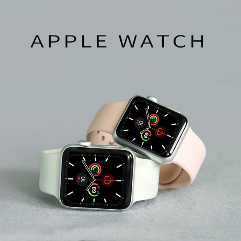Силиконовый ремешок для Apple watch band 44 мм 45 42 браслет iWatch 40 38 41 correa apple series 6 5 3 SE 7 |