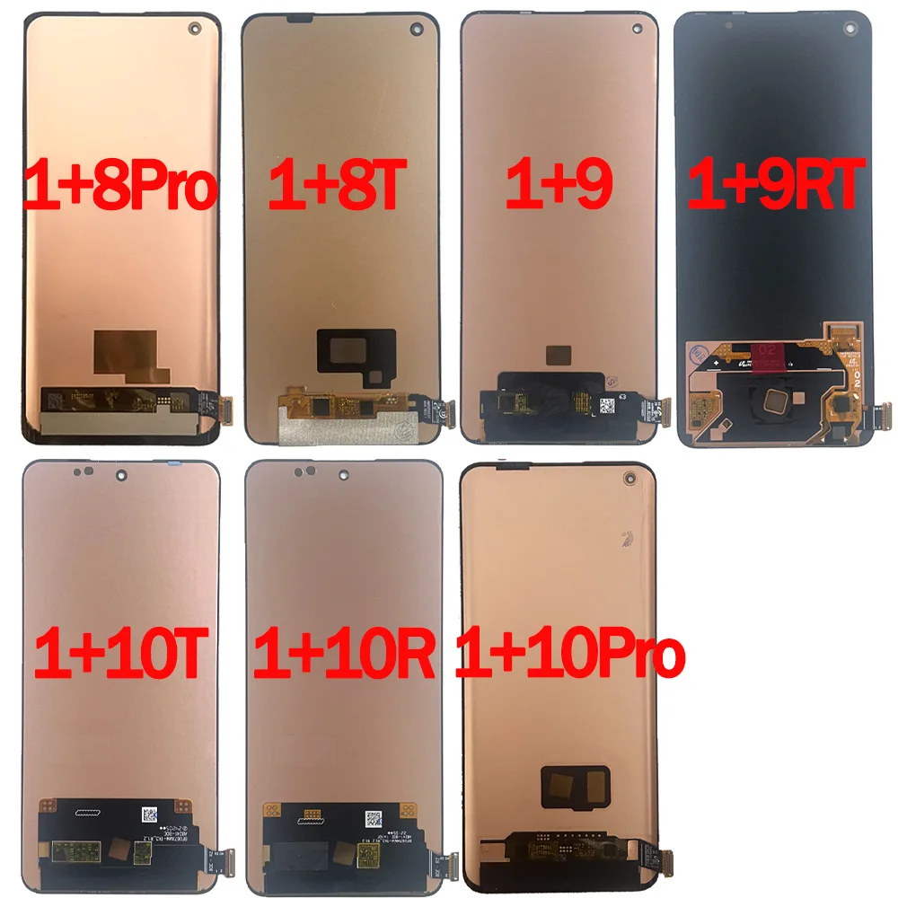 Oneplus 5 5T 6 6T 7 7T 8 8T 7Pro 8Pro 9 9R 9Pro 10Pro LCD 디스플레이 터치 스크린 LCD 패널 교체 용 슈퍼 AMOLED 디스플레이