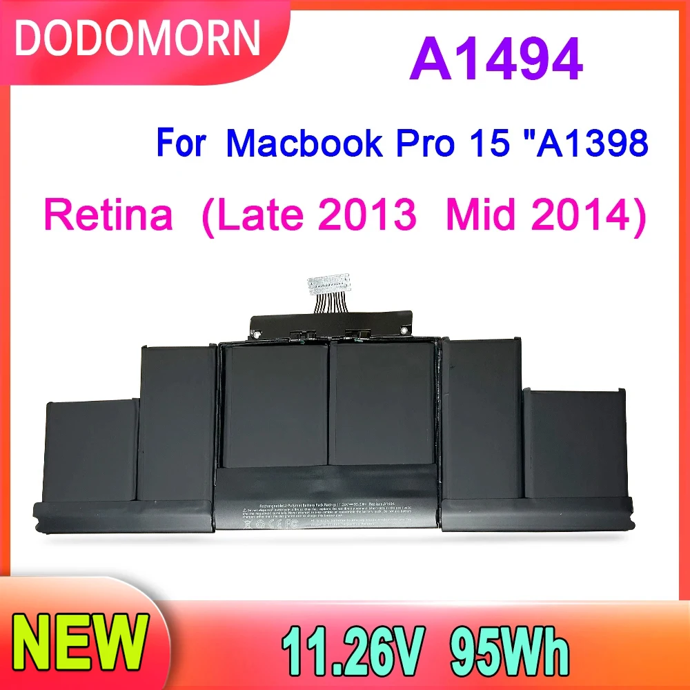 Bateria do Portátil para Macbook Pro A1494 15 Retina A1398 Final de 2013 Meados de 2014 Ano Me293ll a Me294ll a Alta Qualidade 11.2v 8800mah Novo