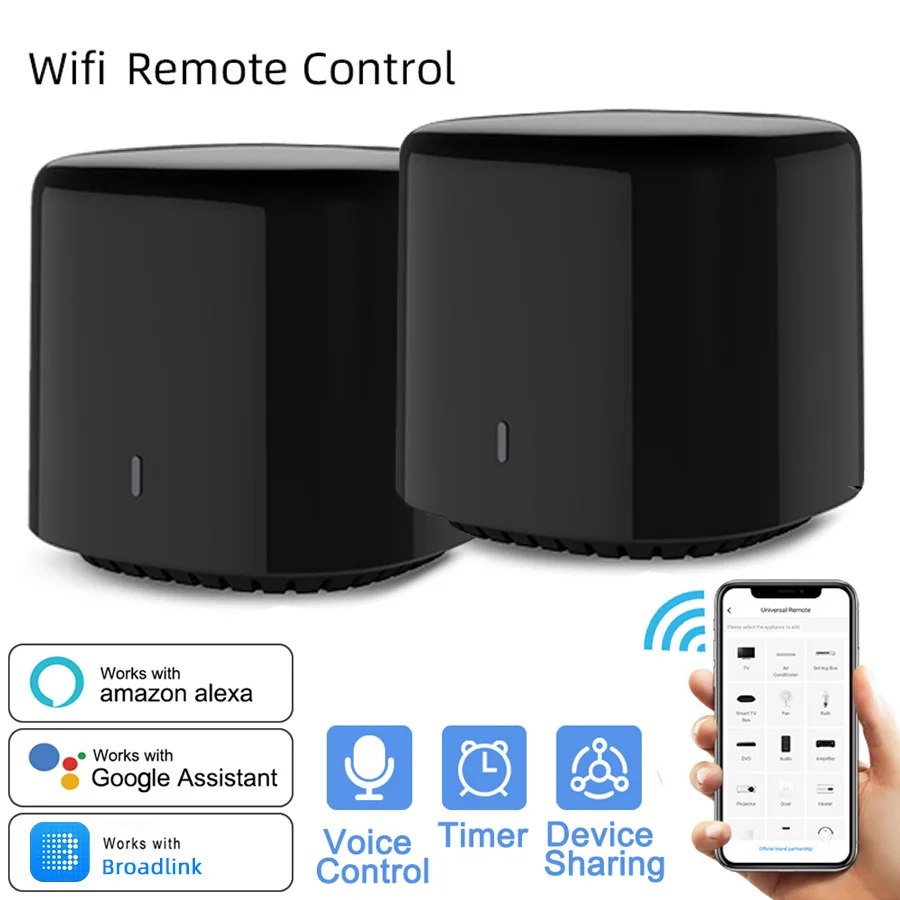 Broadlink Ir Telecomando Smart Controller Interruttore Universale Bestcon Rm4C Mini Per Air-Con Tv Funziona Alexa Google Home Assistant