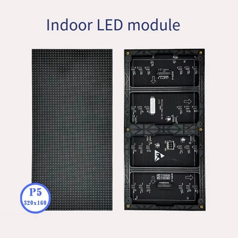 4Pcs P5 실내 LED 스크린 패널 64X32 LED 디스플레이 모듈 16 스캔 풀 컬러 LED 전자 스크린 디스플레이 320X160mm-A86Z