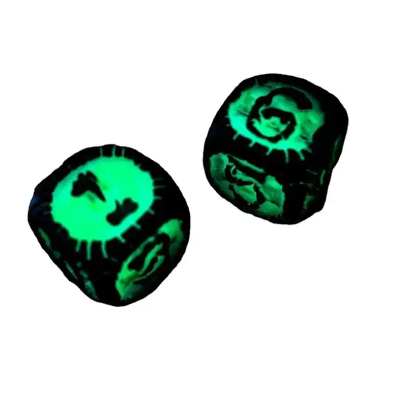 

Luminous Retro Dice Resin Skeleton Dice Luminous Dice Ornament Horror Novelty Ornament Halloween Style Retro Ornaments Mini