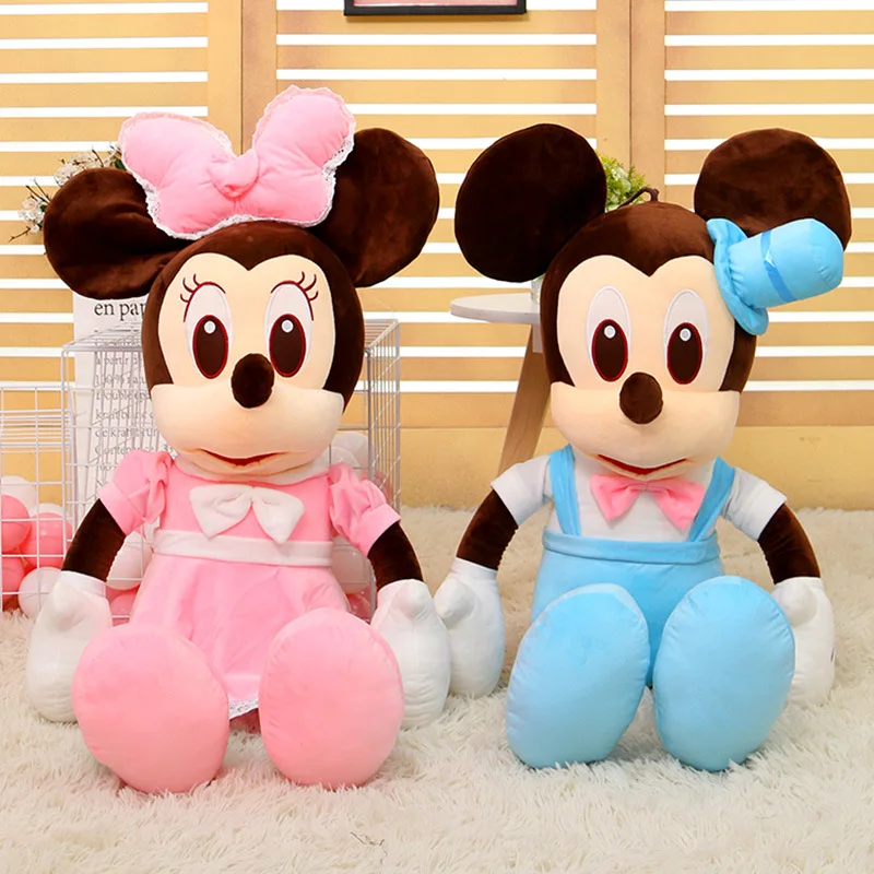 

Disney Mickey Mouse Plush Dolls Home Pillows Minnie Ornaments Children's Sleep Toys Living Room Decorated Girls Holiday Gifts