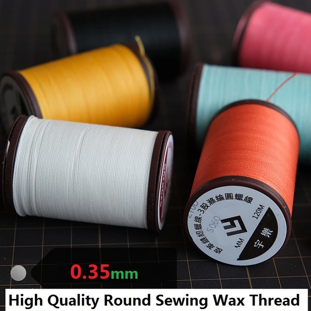 0.5mm Round Wax Thread Leather Hand Stitched Polyester Can Be Sintered  Homemade Bracelet Handmade Pendant DIY Sewing Thread - AliExpress