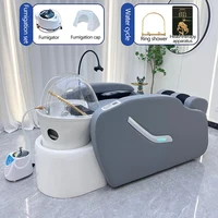 Lit de massage électrique professionnel pour spa capillaire, lavage de cheveux et fumigation, table de massage pour salon de coiffure, mobilier intelligent durable 5
