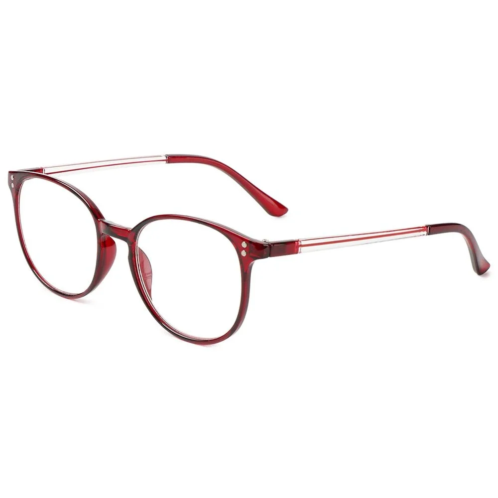 Ultra-Light Round Metal Reading Glasses with Spring Hinges