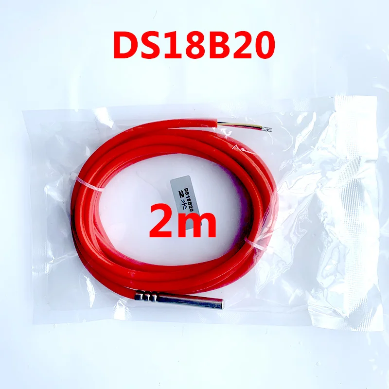 Waterproof Digital Temperature Sensor Stainless Steel Probe 6mm * 50mm Silicone Cable 1m 2m 3m 5m Temperature Sensor