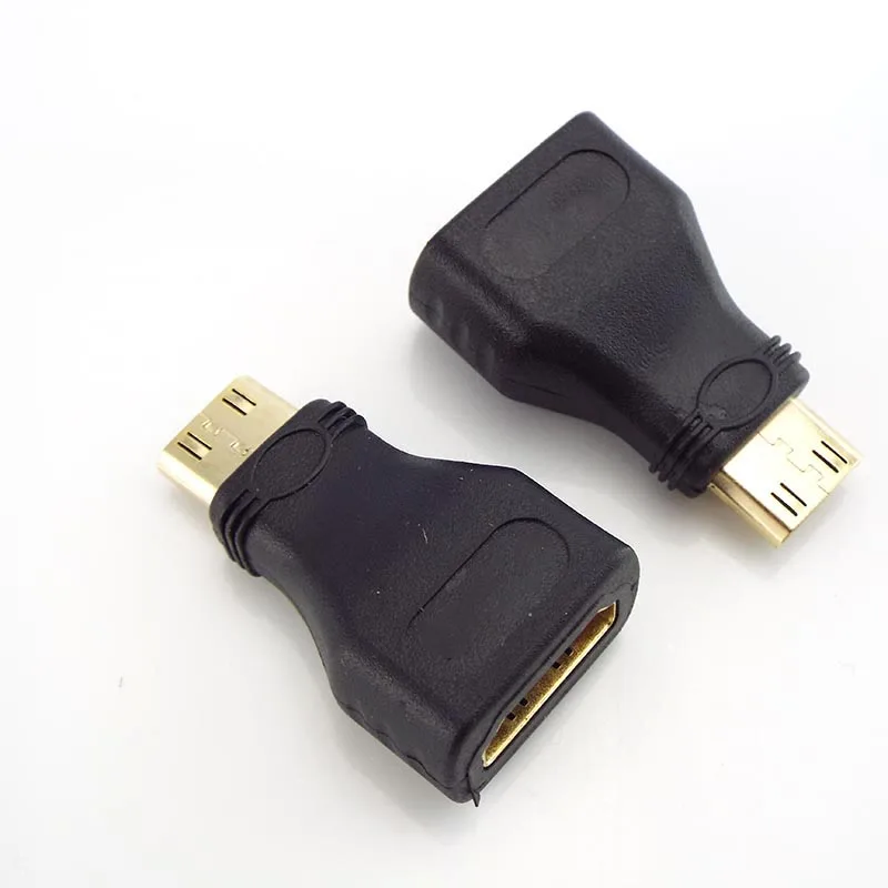 1/2pcs 5pcs Mini HDMI-compatible Converter Male To Standard Extension Cable Adapter Female to Male Convertor Gold-Plated 1080p