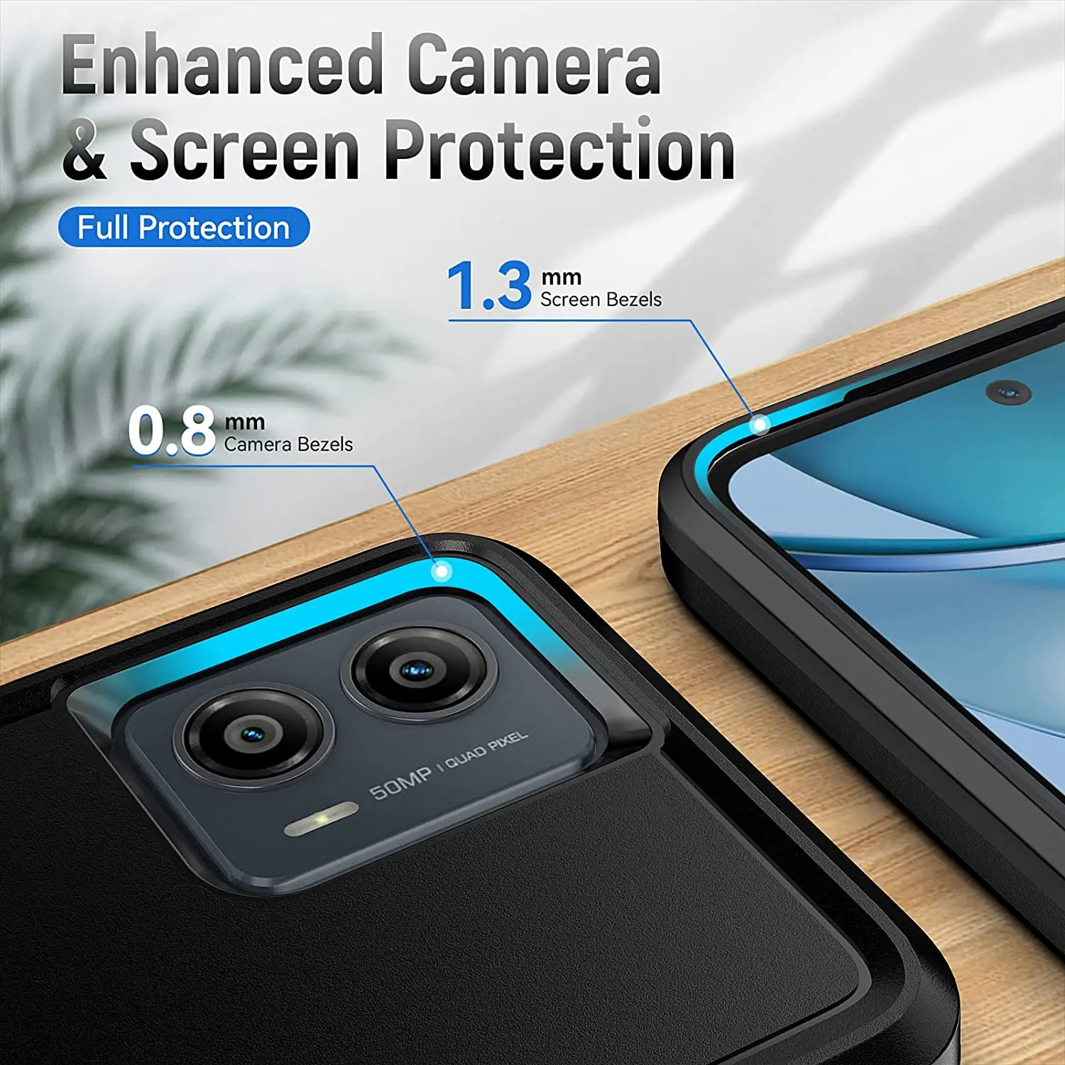 Shockproof Hybrid Protective Case with Screen Protector - Dual Layer Hard Cover