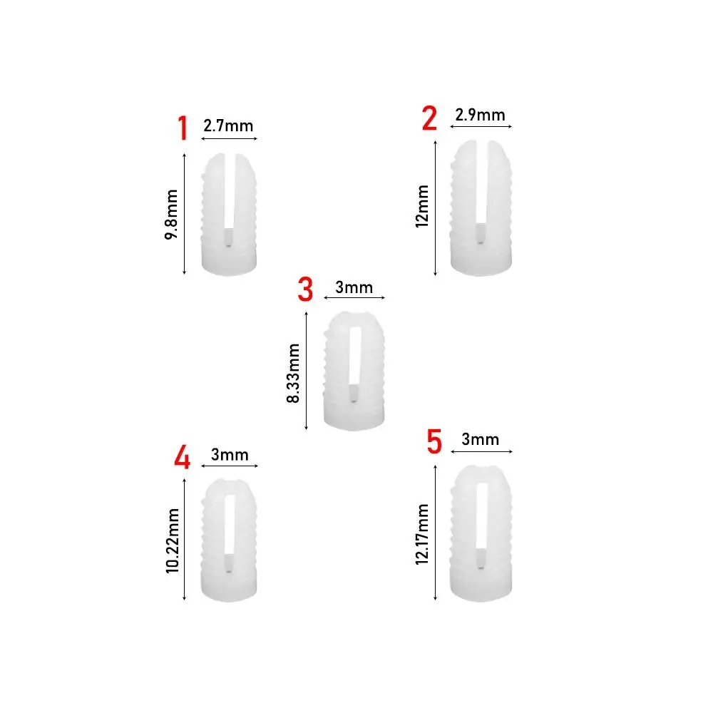 M4 Ribbed Plastic Anchor Wall Plastic Expansion Pipe Tube Wall Plugs For Self-tapping Screws
