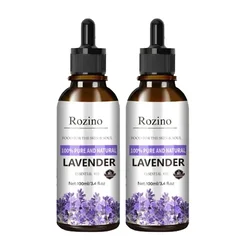 Lavender Essential Oil - 100ml Calming and Nourishing Spa Massage Essence with No Additives - 100ml (2pcs)