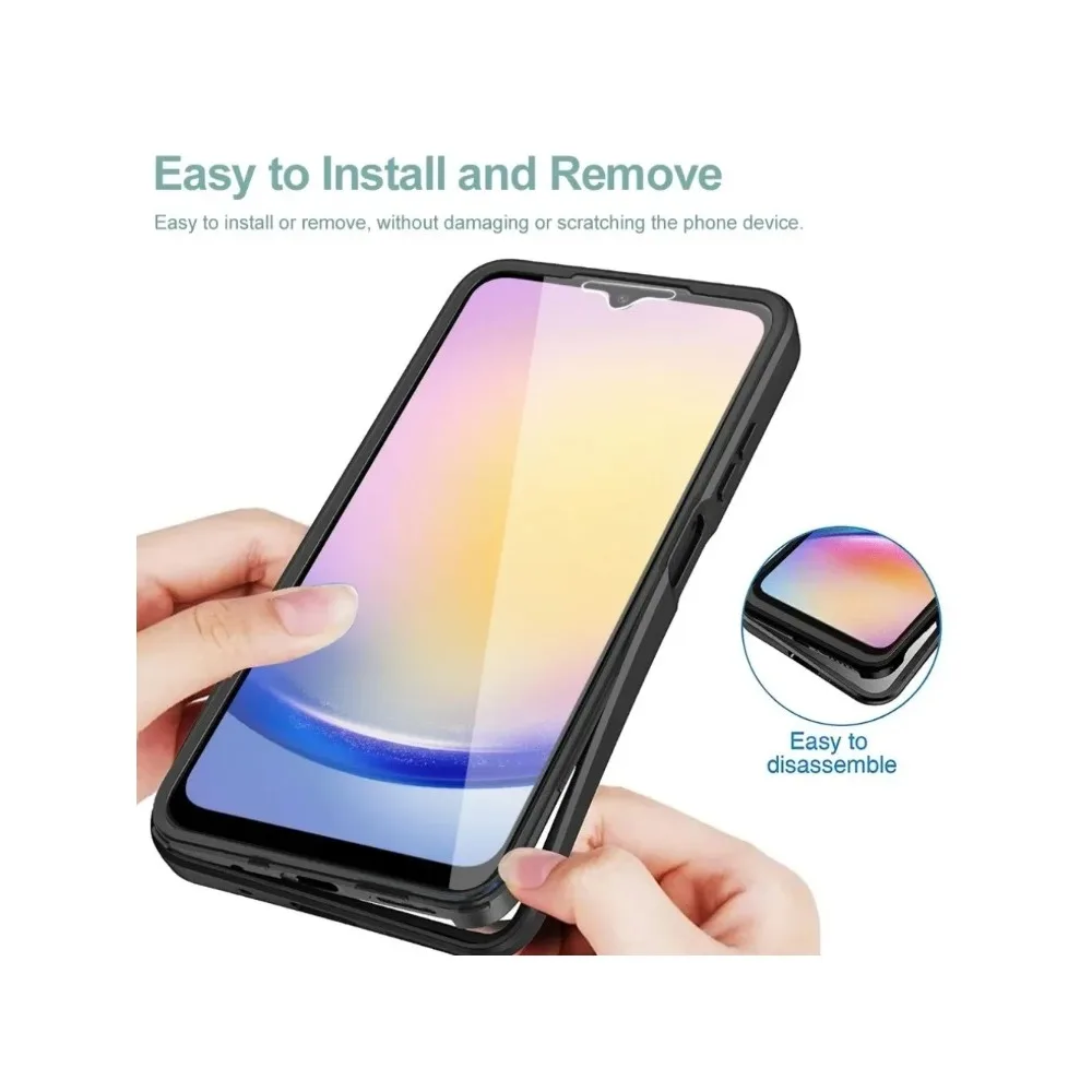 Crystal Clear 360° Full Body Protective Phone Case with Transparent Back Cover