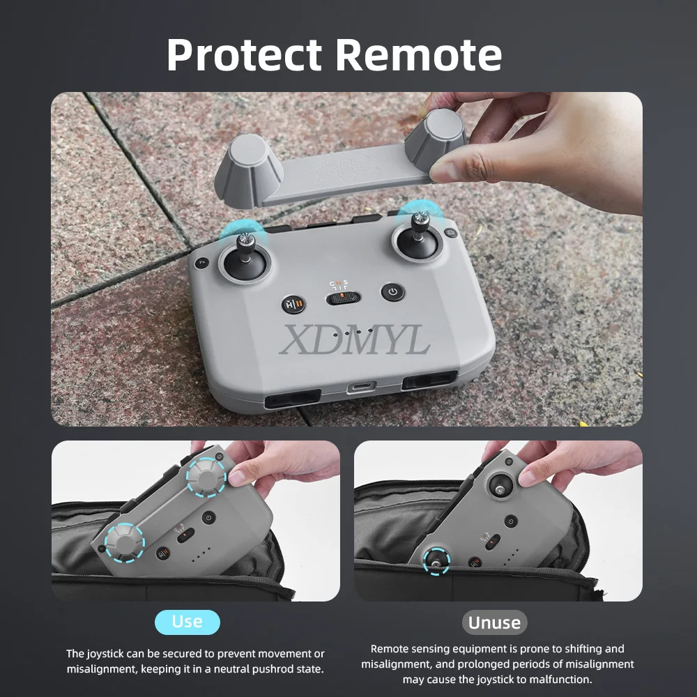 Couvercle de protection de tige pour drone gris posé sur une surface plane