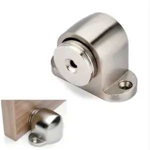 Satin Nickel Casting Zinc Alloy Powerful Magnetic Door Stop Door Holders Door Stopper