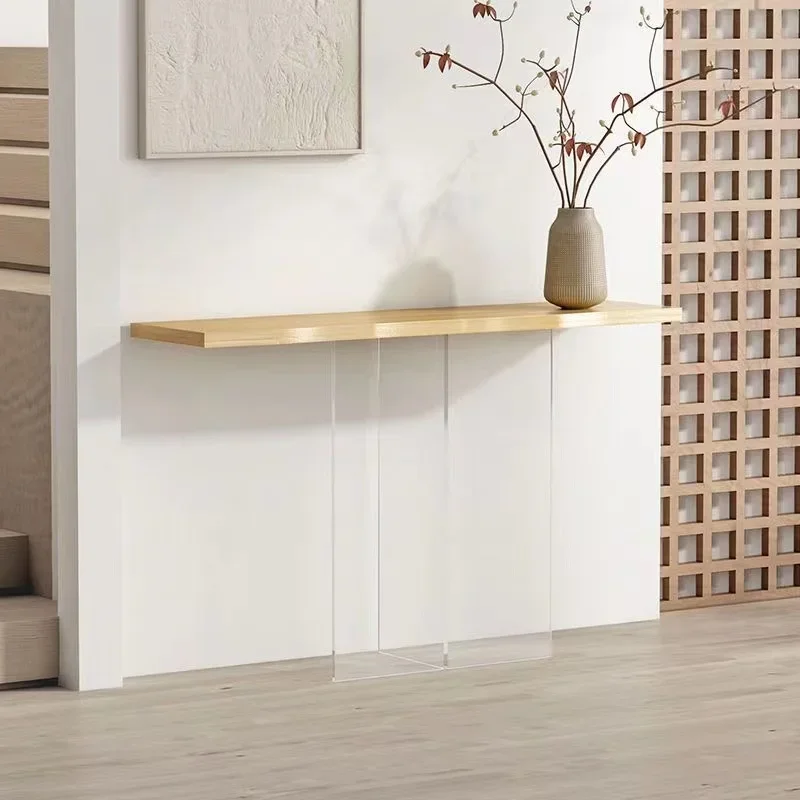 

Столы светильник Роскошная гостиная акриловая каменная пластина консоль декор стол на стену длинный узкий стол