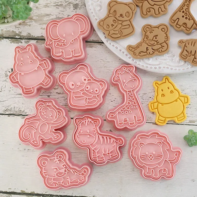 Jungle Safari Animal Cookie Cutter Mold DIY Cake Tools Jungle Birthday Party Decoration Kids Safari Party Supplies Baby Shower cookie cutter,baking mold,cookie mould,cookie printing mold,baking decorating tools,cookie maker press kit