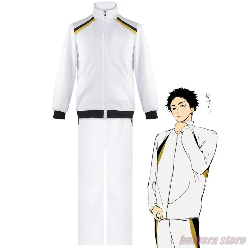 

Haikyuu Cosplay Jacket Anime Volleyball Sportswear Karasuno Nekoma Aoba Johsai Fukurodani Inarizaki High School Uniform Costume