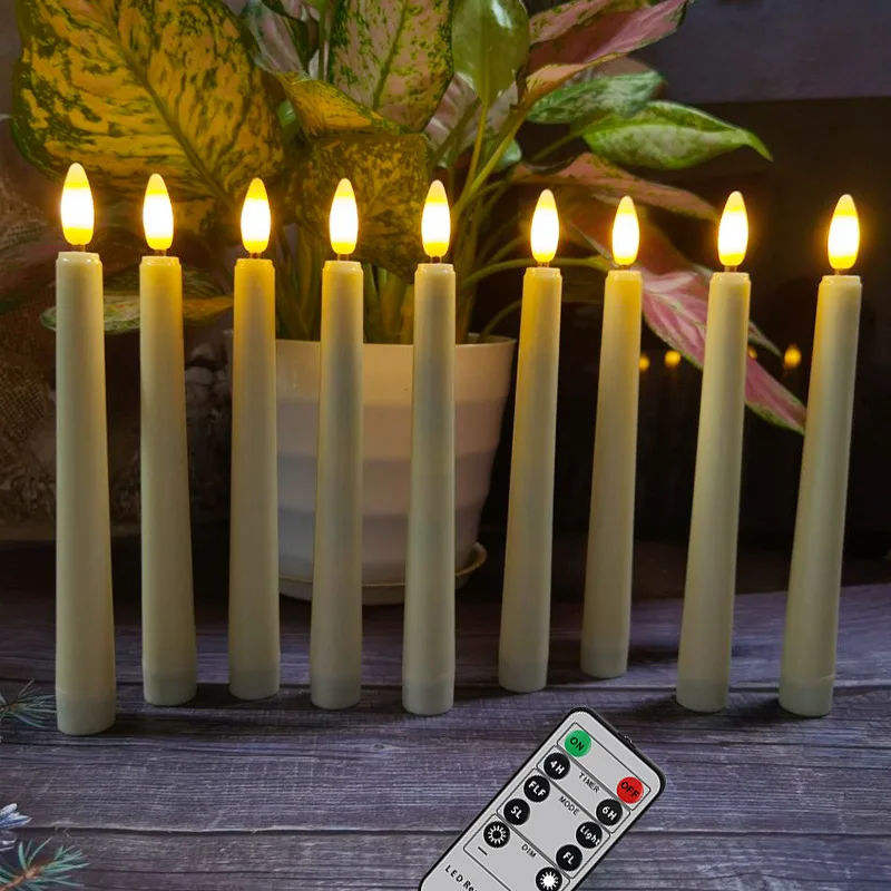 ANNISOUL LED Electronic Candle Light 9pc Warm White Remote Control
