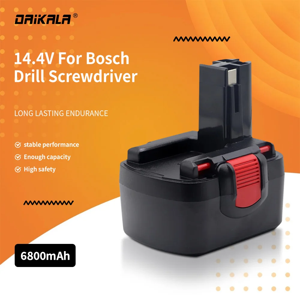 

Перезаряжаемая батарея Daikala, 14,4 В, 6800 мАч, для дрели Bosch, шуруповерта BAT038, BAT040, BAT140, BAT159, BAT041, 3660K, 2607335533