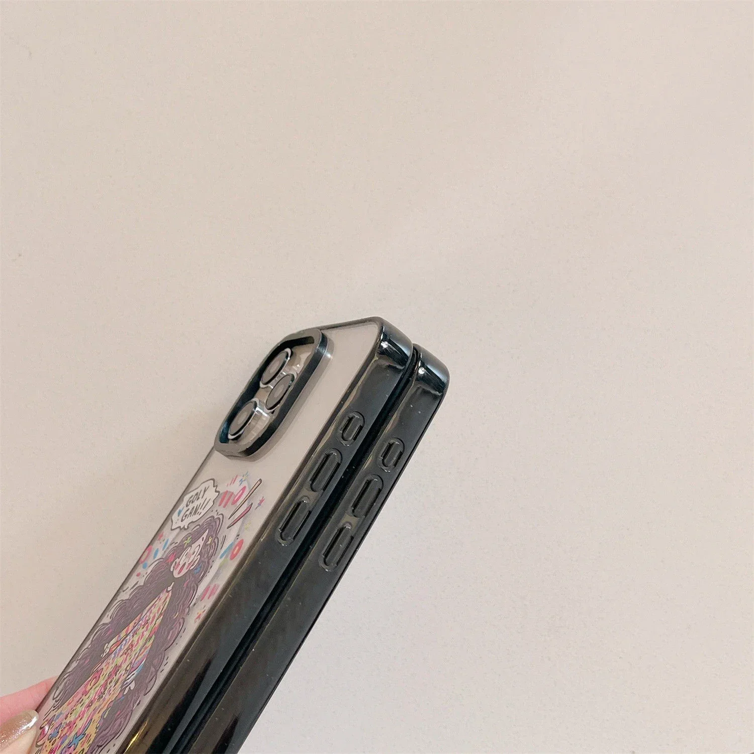 2.0 Acrylic Upgrade Border MagSafe Long Hair Girl Phone Case Cover for IPhone 12 13 14 15 Pro Max Case for IPhone 15 Pro