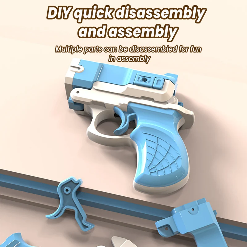 Rubber Band Gun Toy 3D Printed Gun Cub Radish Toy Knife Kids Stress Relief Toy Christmas Gift Decompression Boy's birthday Gift 6