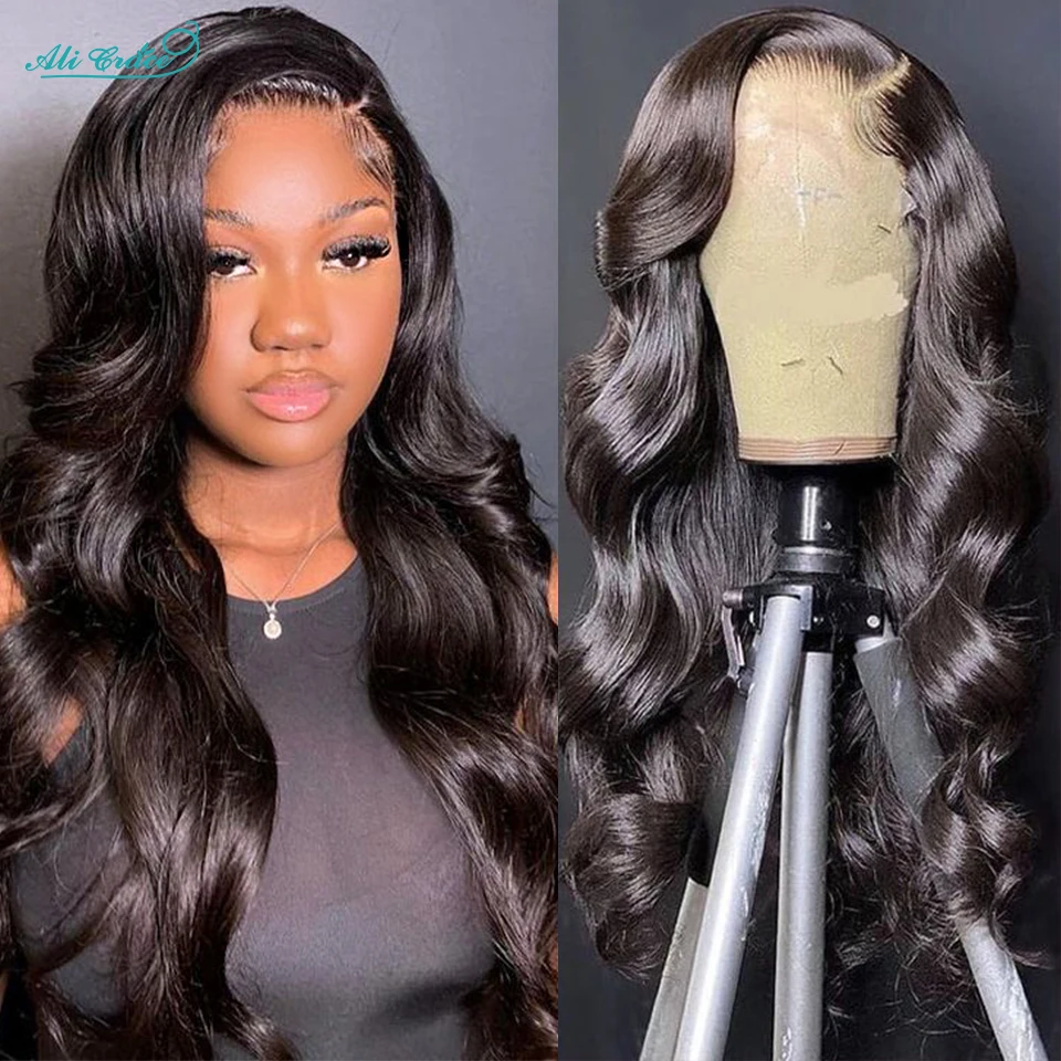 

Ali Grace Body Wave 13x6 Lace Frontal Human Hair Wigs For Women Pre Plucked Hairline Deep Parting Transparent Lace Front Wigs