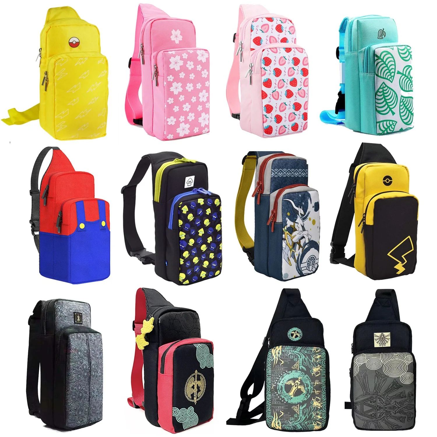 

Crossbody Storage Chest Bag For Nintendo Switch Oled Travel Carry Case NS Lite Game Console JoyCon Backpack Pouch Accessories