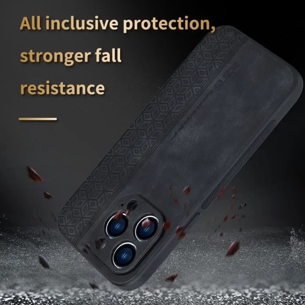 Leather Shockproof Business Phone Case - Soft and Durable Cover