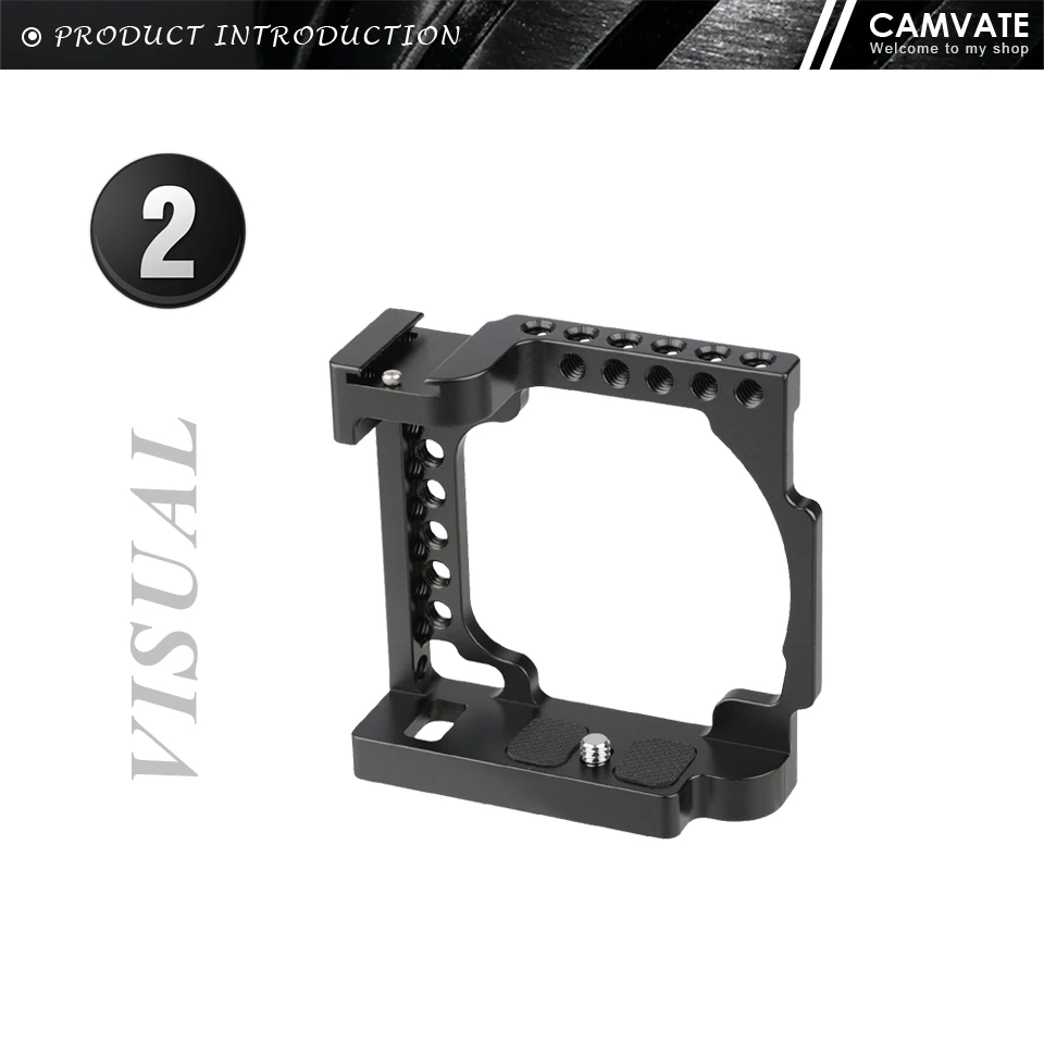 Camera Cage Rig With Cold Shoe Mount &1/4"-20 Threads For Sony A6600, A6500,A600
