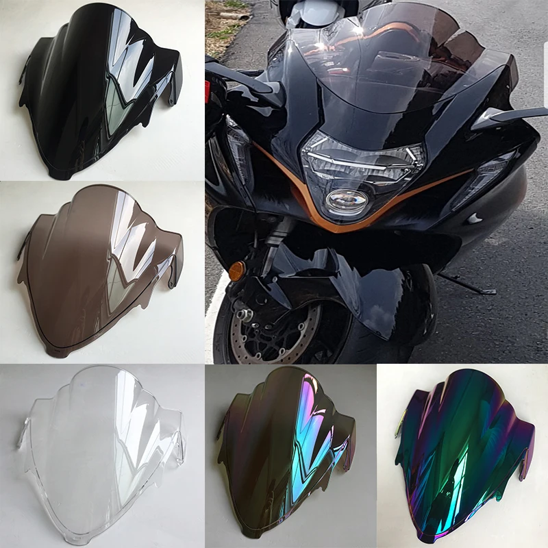 Motorcycle Windshield Double Bubble Windscreen Wind Deflector For Suzuki Gsxr1300 Hayabusa Gsxr600 Gsxr750 Gsxr1000 Sv650 Tl1000r Gsx S 1000f Gsxr250r Gsx R 600 750 1000 1300 5e5caa536c363c75e75bec97 - View #11
