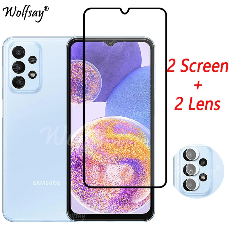 Vetro Temperato A Copertura Totale Per Samsung Galaxy A23 Pellicola Salvaschermo Per Samsung A23 A22 A32 A52 Vetro Per Fotocamera Per Samsung A23 Vetr