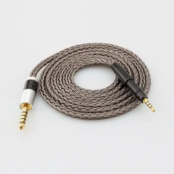 Premium High-Fidelity Silver Plated Earphone Cable - 16 Core, Multi-Connector Options, Grey - 4m (4.4mm Male balanced)