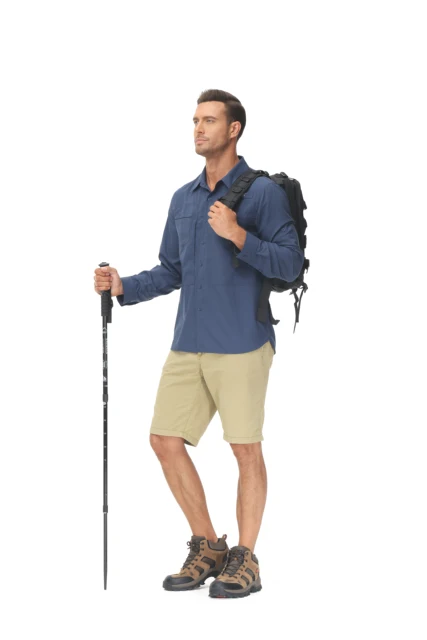 Men's UPF 50+ Long Sleeve Fishing Shirts Sun Protection Breathable