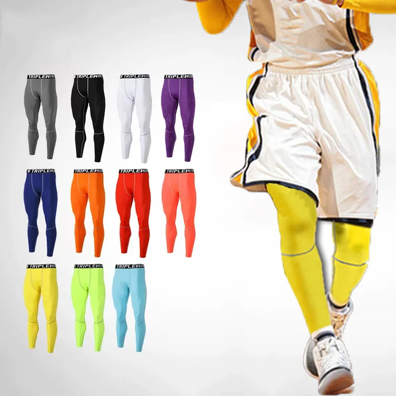 Summer Spring Autumn Men Outdoor Running Tights GYM Pants Male Basketball Football Soccer Fitness Exercise Sport Long Legging 68