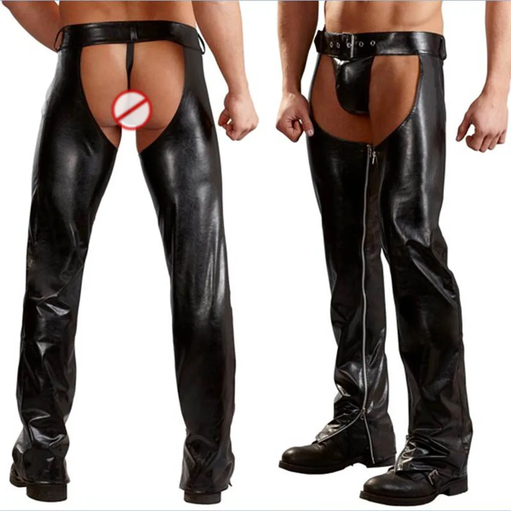 Exposed Butt Butt Open Crotch G Strings Porno Trousers Mens New Male Casual Sexy Slim Fit Solid Color Erotic Pants Long Trousers