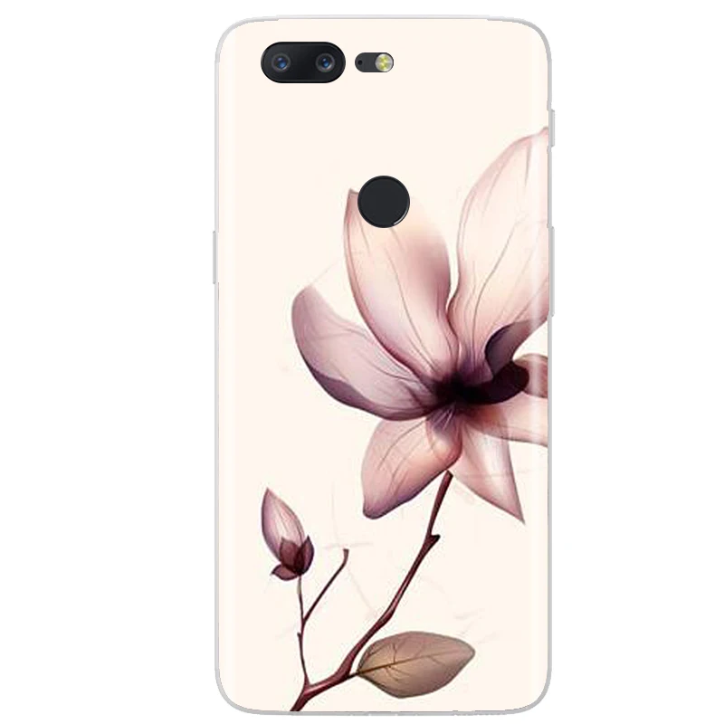 For Oneplus 5T Case Silicone Soft TPU Flower Animals Phone Case For OnePlus 5 5T Coque Case For Oneplus 5 Case Full Bumper Funda glass flip cover