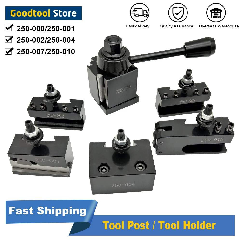 Lathe Tool Holder Tool Holder 250-000/250-001/250-002/250-004/250-007/250-010 Wedge GIB Type Quick Change Toolpost Tool Holder For Lathe Tools