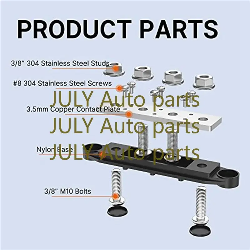 Classy-6X 250A 12V 버스바 배터리 전원 분배 블록 자동차 오디오 12볼트 DC 버스바 4 X 3/8인치 포스트 6 X 8 나사