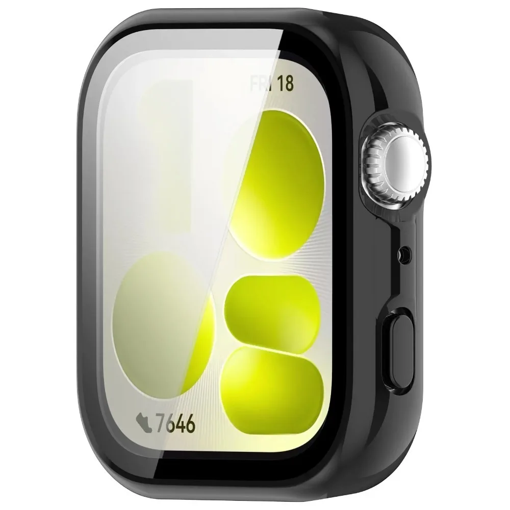 Screen Protector Hard PC Bumper with Tempered Glass for Smartwatch - Durable Protective Case Cover