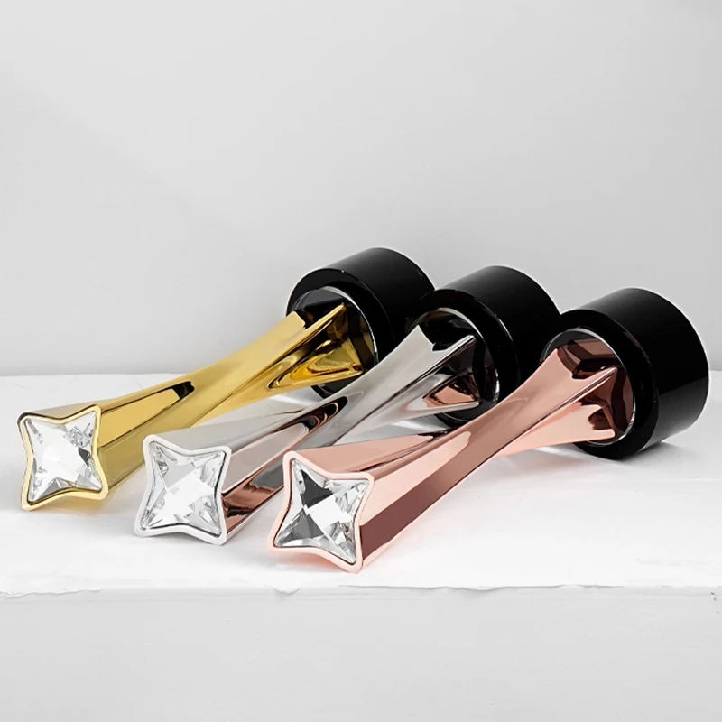 Customized Twisted Column Metal Trophy Creative Gold Silver Copper High-end Excellent Employee Company Annual Meeting Award, 1Pc