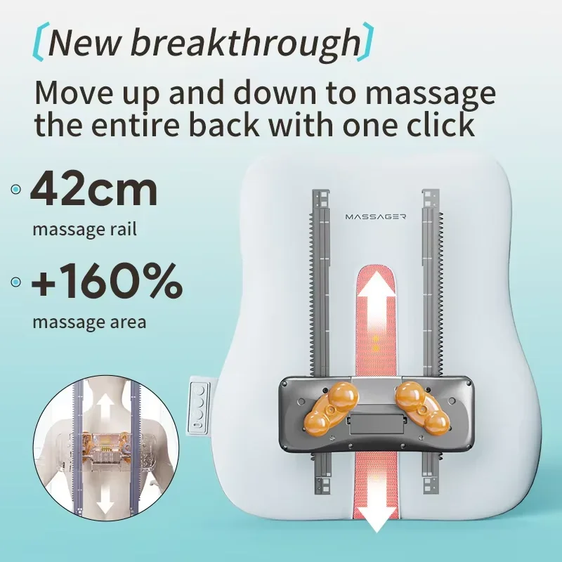 Portable Electric Back Massager with Heat for Deep Tissue Relief