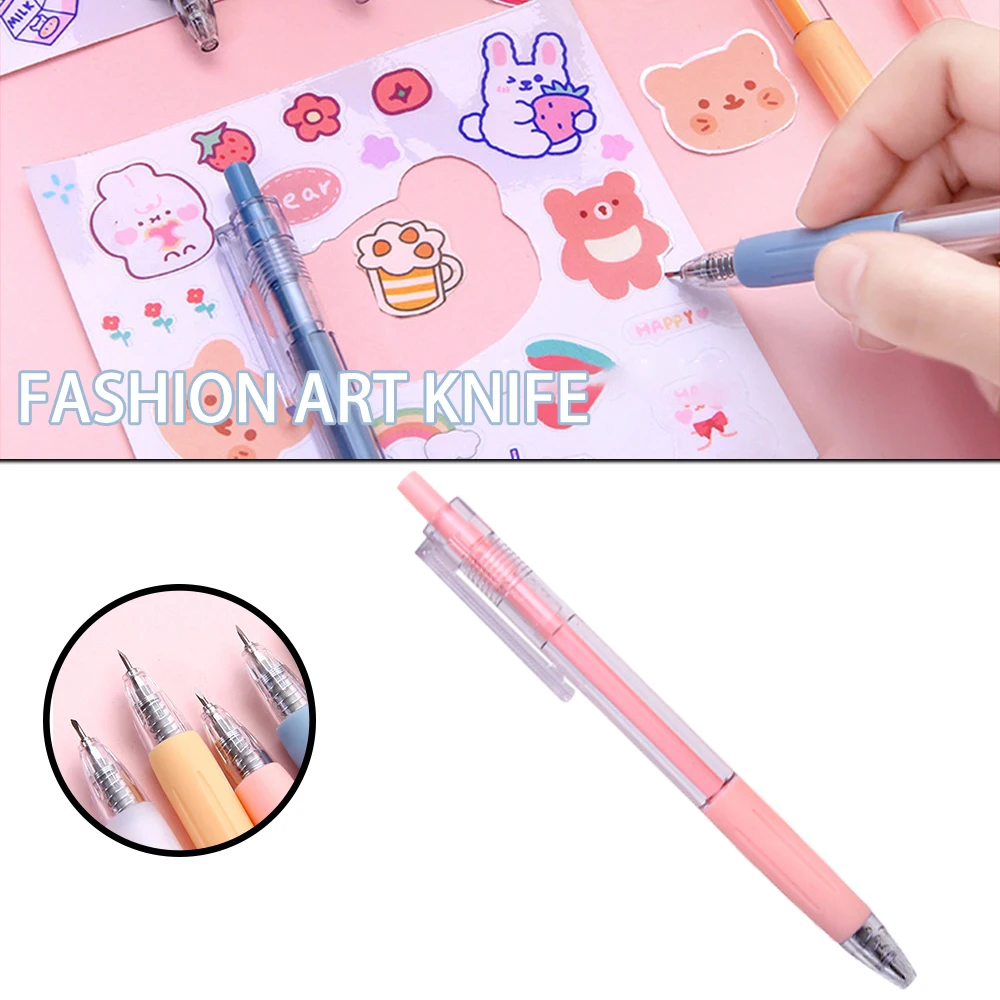 

6pcs Durable Utility Knife Portable DIY Craft Cutting Tool Utility Cutter Pens for Paper Tape Sticker Cutting Knife