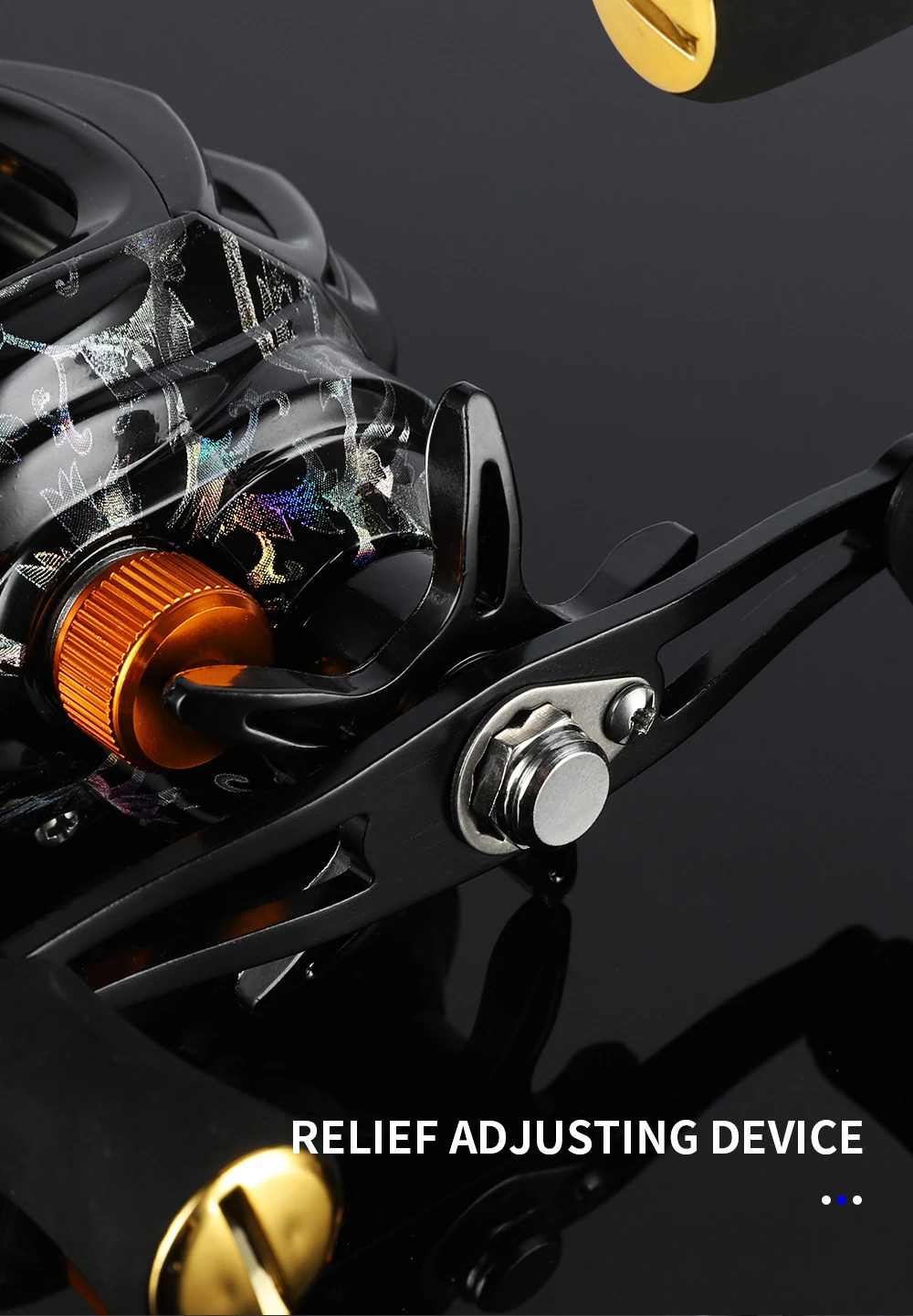 BILLINGS Baitcasting-Angelrolle VS Modell Angelrolle 7,2:1 Übersetzungsverhältnis 8KG Max DRAG Angelrolle Geeignet für Süßwasser – Detail 11