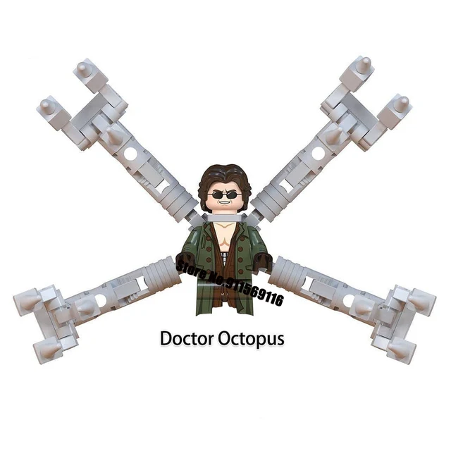 Brand DISNEY Green Goblin Mysterio Doctor Octopus Building Blocks Doctor Strange Sandman Electro Action Figure Kid Toy Bricks M-MG0201