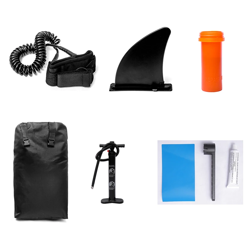 Tavola da SUP gonfiabile ultraleggera per surf in spiaggia con accessori SUP, pinne e pagaia - immagine 4