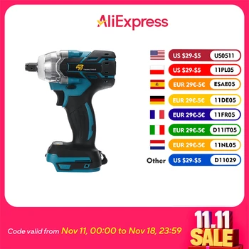 Drillpro Brushless Cordless Electric Impact Wrench